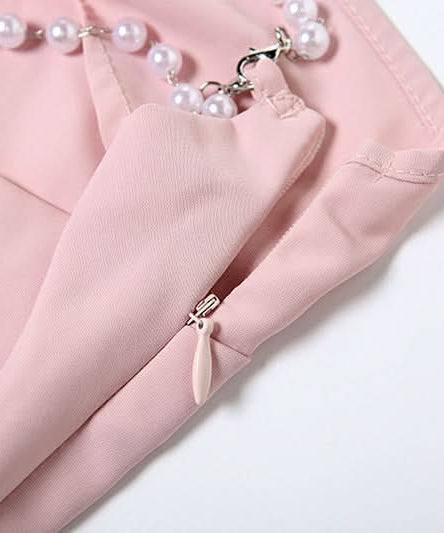 Chic Pearl Strap One-Shoulder Mini Dress - Perfect for Fall Parties & Holiday Glam