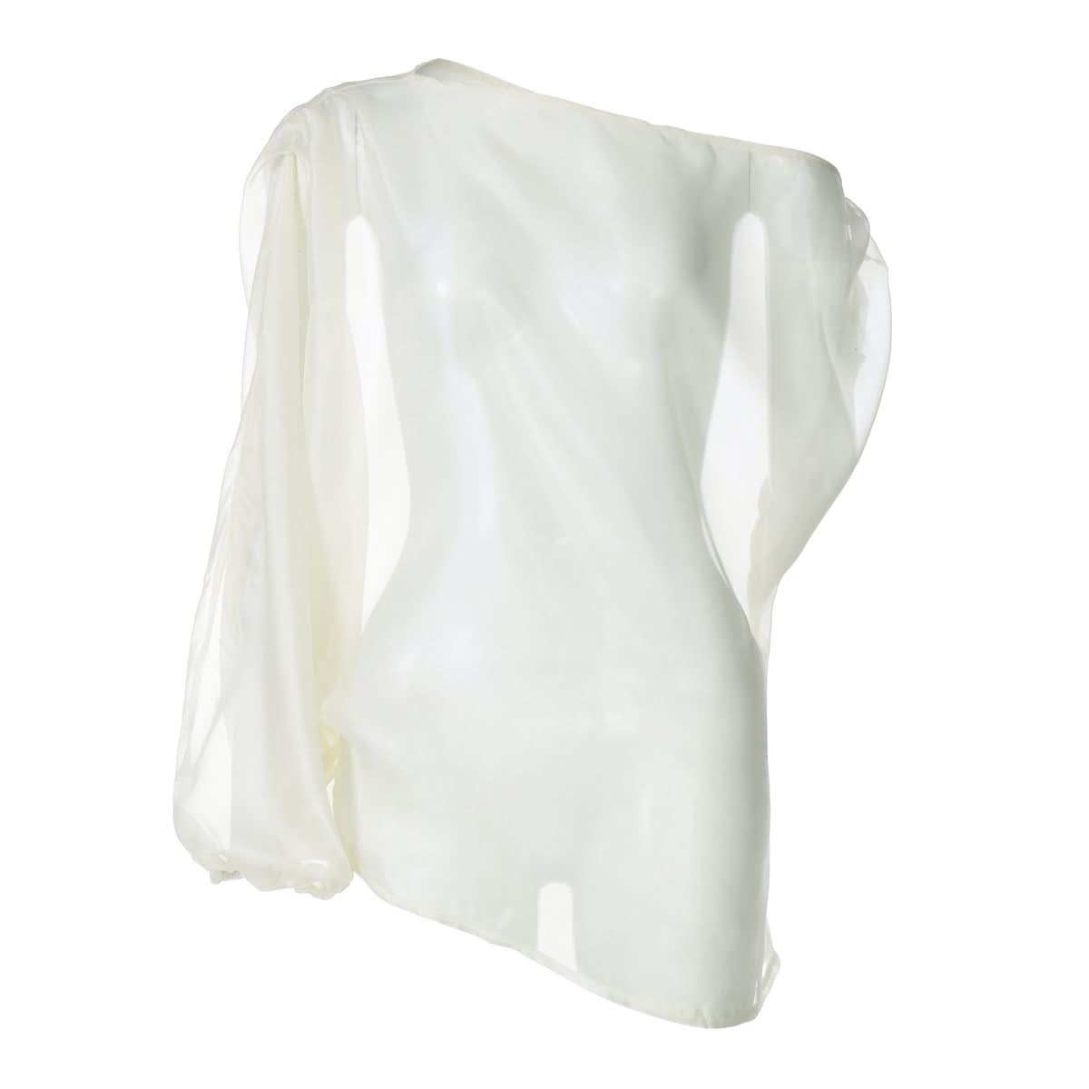 Effortless Glamour: Sheer One-Shoulder Blouse | Fall Evenings & Holiday Parties