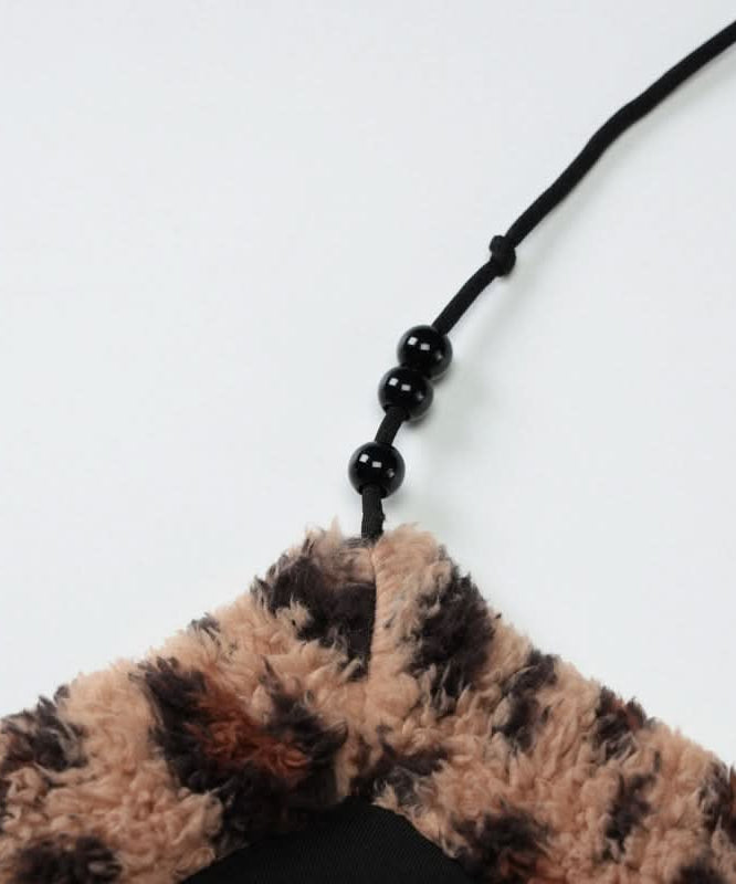 Wild Side Leopard Faux Fur Halter Top & Shorts Set | Cozy Loungewear & Halloween Ready!