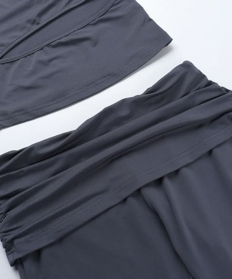 Fall '25 Statement Style: Chic Cut-Out Top & Flared Legging Set – Trendy Two-Piece for American Women