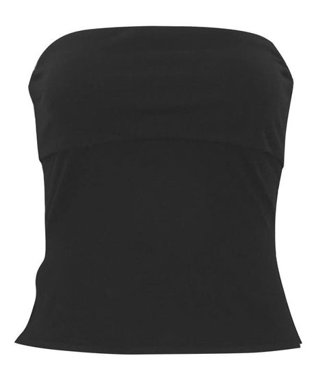 Chic Black Tube Top for Women - Versatile Fall & Holiday Layering Essential