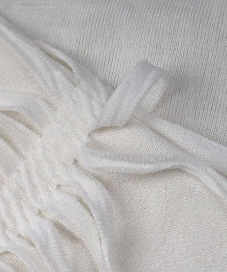 Holiday Gala White Sculptural Halter Maxi Dress - Backless & Textured