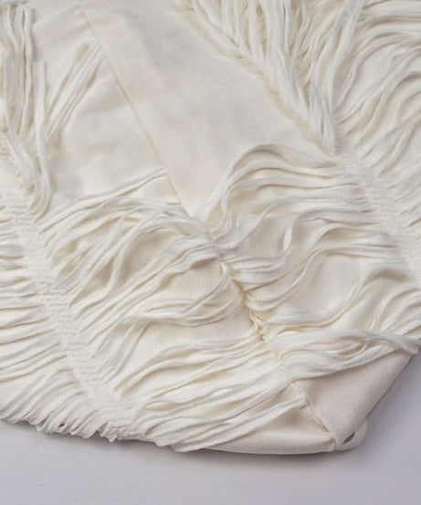 Holiday Gala White Sculptural Halter Maxi Dress - Backless & Textured