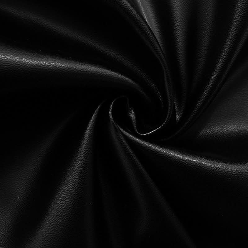 Chic Chocolate Faux Leather Ruched Tube Top - Fall Nights & Holiday Party Ready