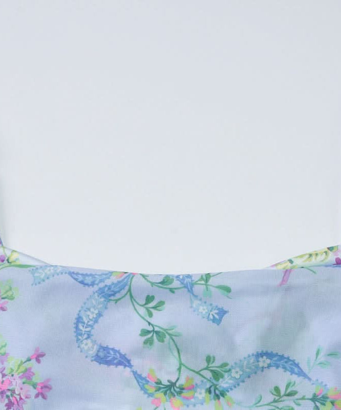 Periwinkle Floral Cowl Neck Maxi Dress with High Slit – Your Chic Fall Getaway Essential