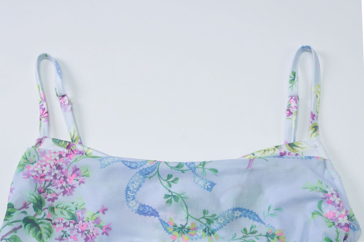 Periwinkle Floral Cowl Neck Maxi Dress with High Slit – Your Chic Fall Getaway Essential