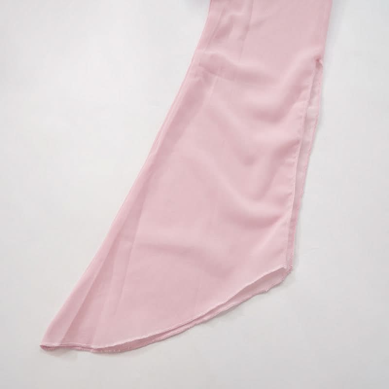 Sultry Sheer Pink Cowl Neck Mini Dress - Long Sleeve | Fall & Holiday Party Glam