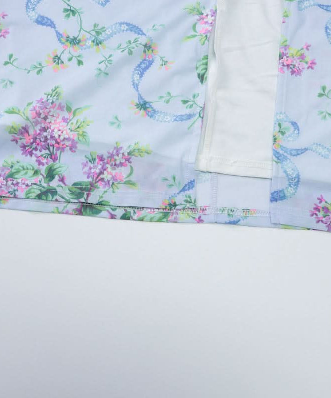 Periwinkle Floral Cowl Neck Maxi Dress with High Slit – Your Chic Fall Getaway Essential