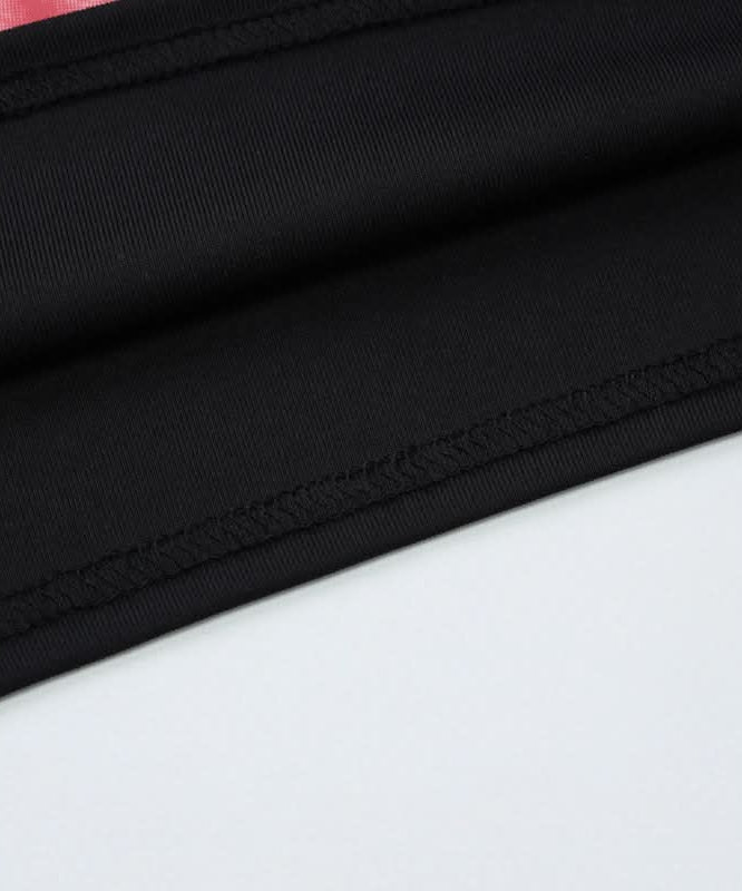 Chic Black & Blush Floral Crop Top - Your Effortless Fall Statement Tee