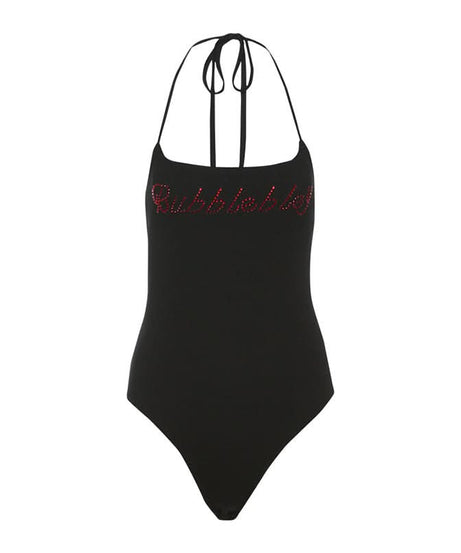 Bubbly Sparkle Halter Bodysuit – Your Go-To for Fall Nights & Holiday Glam