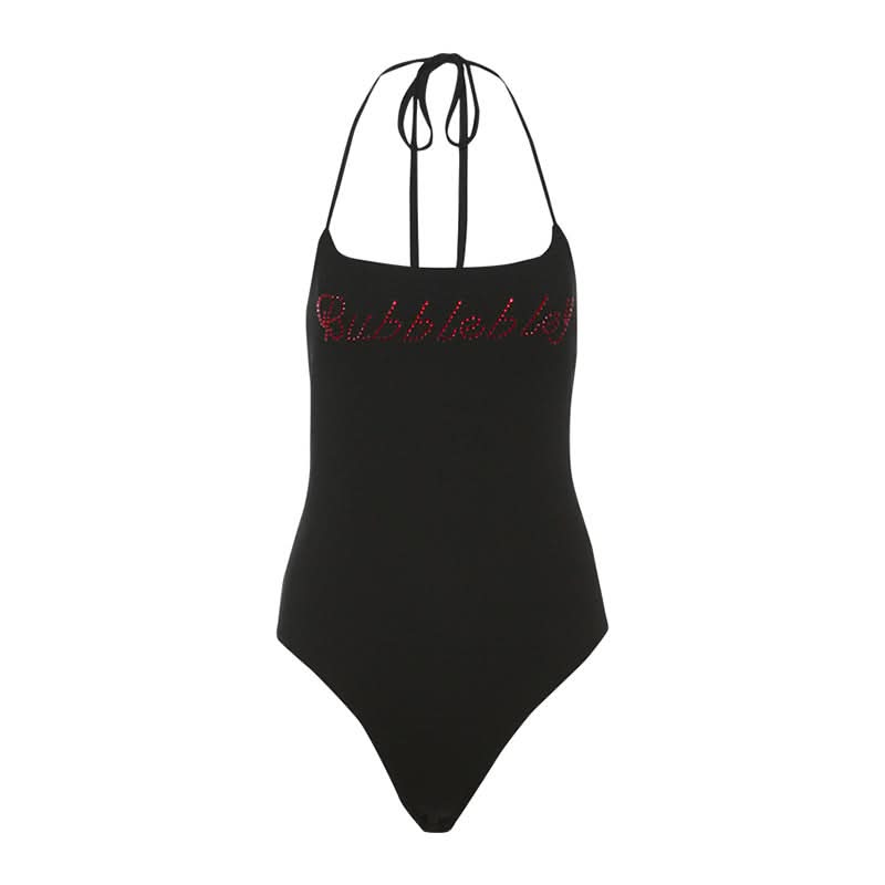 Bubbly Sparkle Halter Bodysuit – Your Go-To for Fall Nights & Holiday Glam