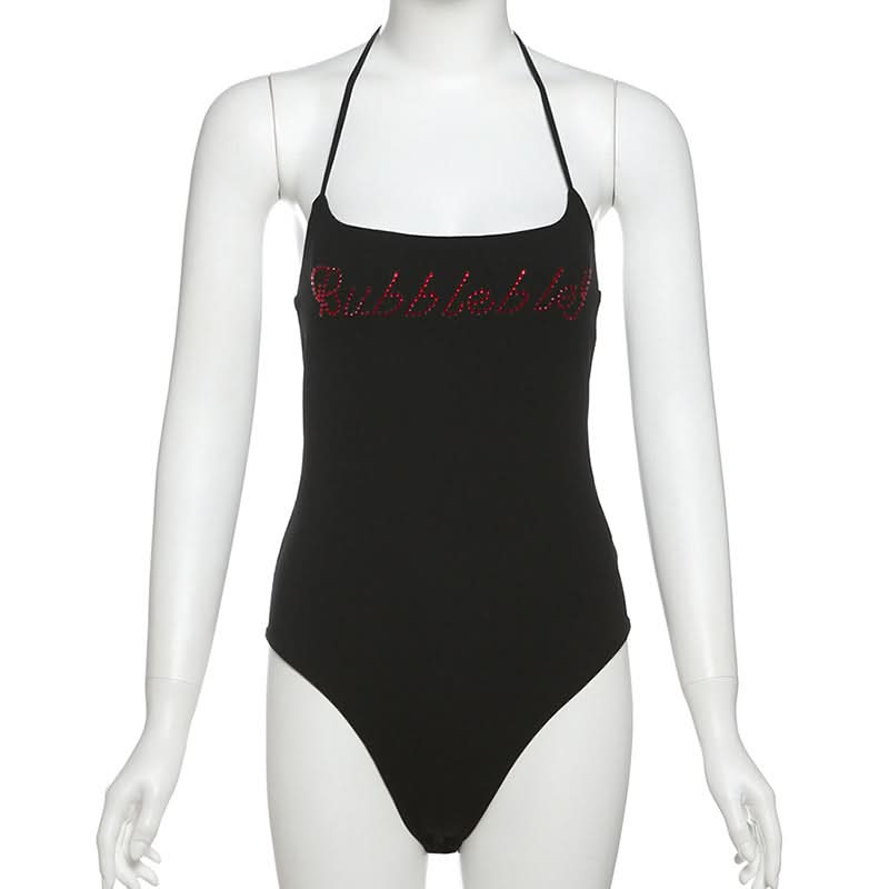 Bubbly Sparkle Halter Bodysuit – Your Go-To for Fall Nights & Holiday Glam
