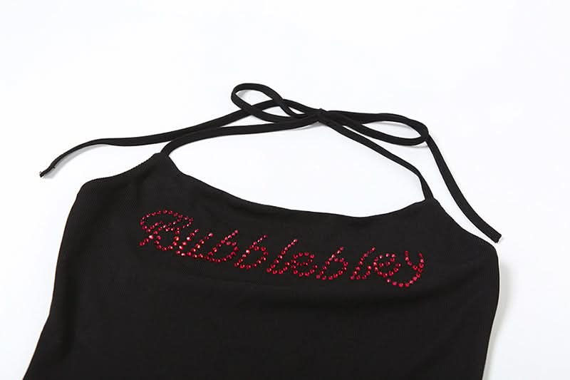 Bubbly Sparkle Halter Bodysuit – Your Go-To for Fall Nights & Holiday Glam