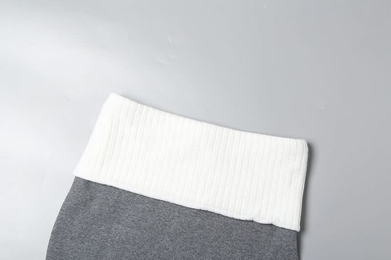 Autumn Chic Ribbed Knit Mini Skirt | Two-Tone Foldover Waist for Fall Style