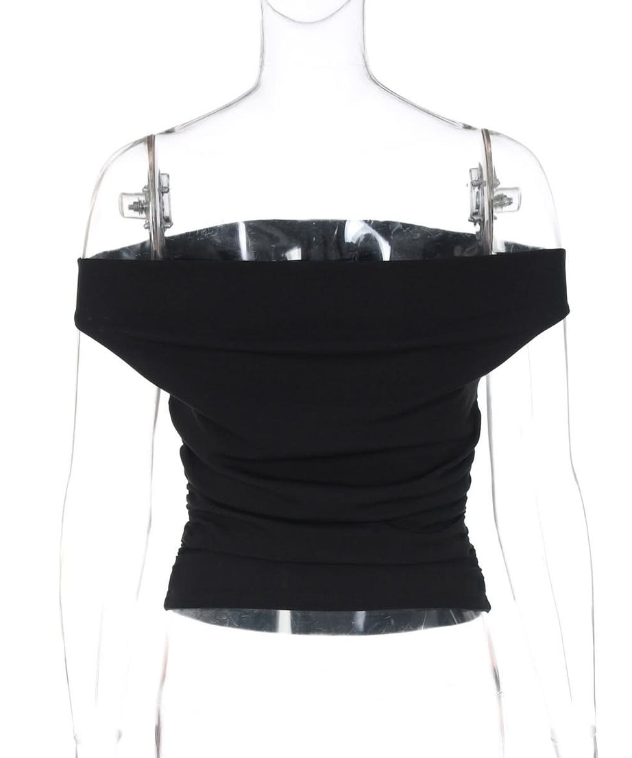 Vibrant Floral Off-Shoulder Ruched Top - Flattering Fall Fashion & Holiday Getaway Essential