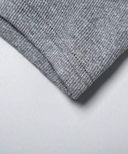 Autumn Chic Ribbed Knit Mini Skirt | Two-Tone Foldover Waist for Fall Style