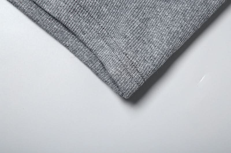 Autumn Chic Ribbed Knit Mini Skirt | Two-Tone Foldover Waist for Fall Style