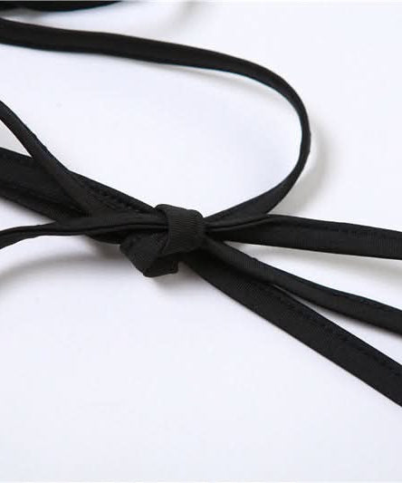 Sultry Sheer Mesh Halter Top | Edgy Cut-Out Black Going Out & Halloween Glam