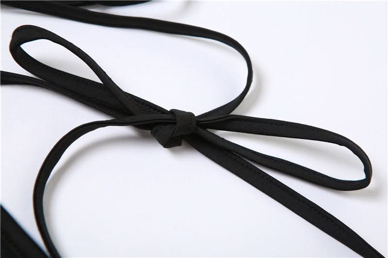 Sultry Sheer Mesh Halter Top | Edgy Cut-Out Black Going Out & Halloween Glam