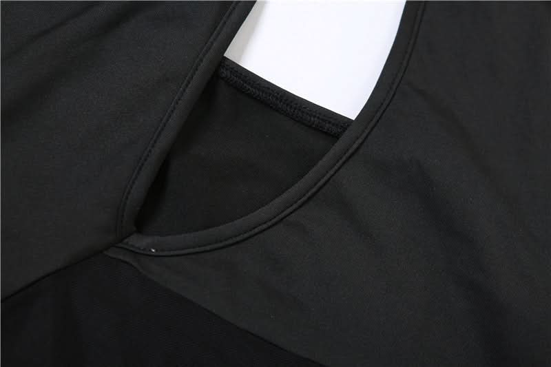 Sultry Sheer Mesh Halter Top | Edgy Cut-Out Black Going Out & Halloween Glam