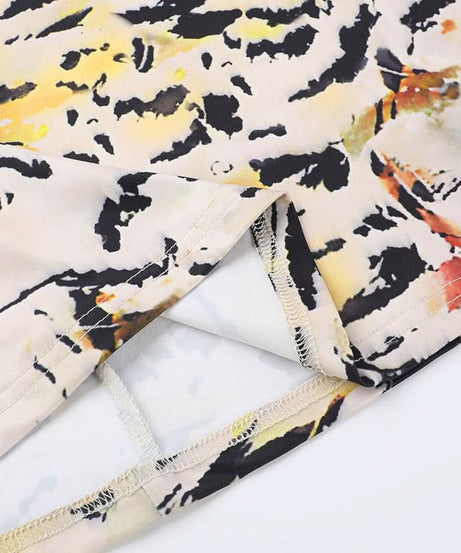 Fierce Fall Style: Abstract Tiger Print Cut-Out Cami Mini Dress