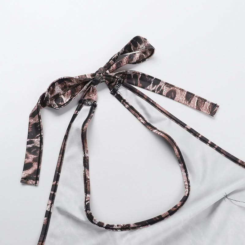 Wildly Chic Leopard Print Halter Romper - Your Perfect Backless Look for Fall Parties & Getaways