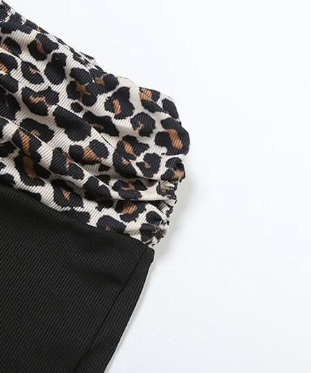 Effortless Chic: Women's Leopard Trim Cami & Ruched Shorts Set – Cozy Loungewear & Fall Getaway Essential