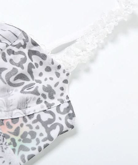 Chic Mesh Animal Print Ruched Mini Dress – Y2K Style for Fall Parties & Night Outs