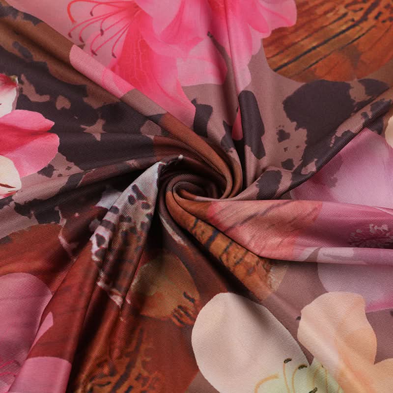 Vibrant Floral Cold Shoulder Maxi Dress | Elegant Ruffle Resort Wear for Fall Getaways