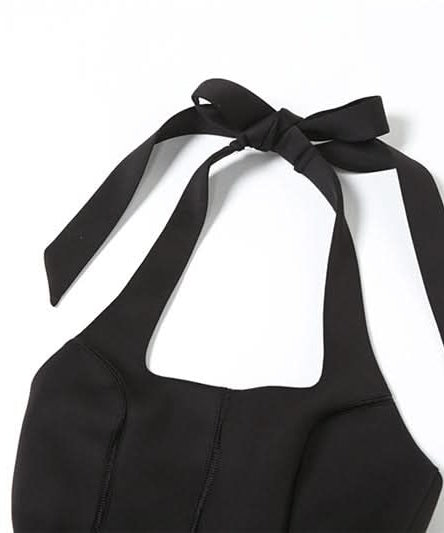 Fall & Holiday Party Essential: Chic Black Halter Mini Dress with Bow Tie Detail | The Ultimate LBD