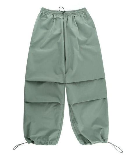 Effortless Fall Style: Women's Sage Green Baggy Cargo Pants | Wide-Leg Drawstring Trousers