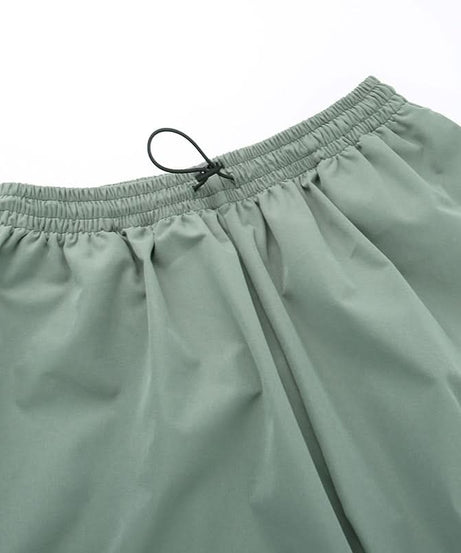 Effortless Fall Style: Women's Sage Green Baggy Cargo Pants | Wide-Leg Drawstring Trousers