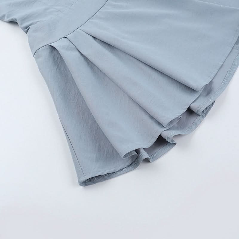 Chic Periwinkle Pleated Backless Mini Dress - Strappy Cami for Fall & Holiday Styles