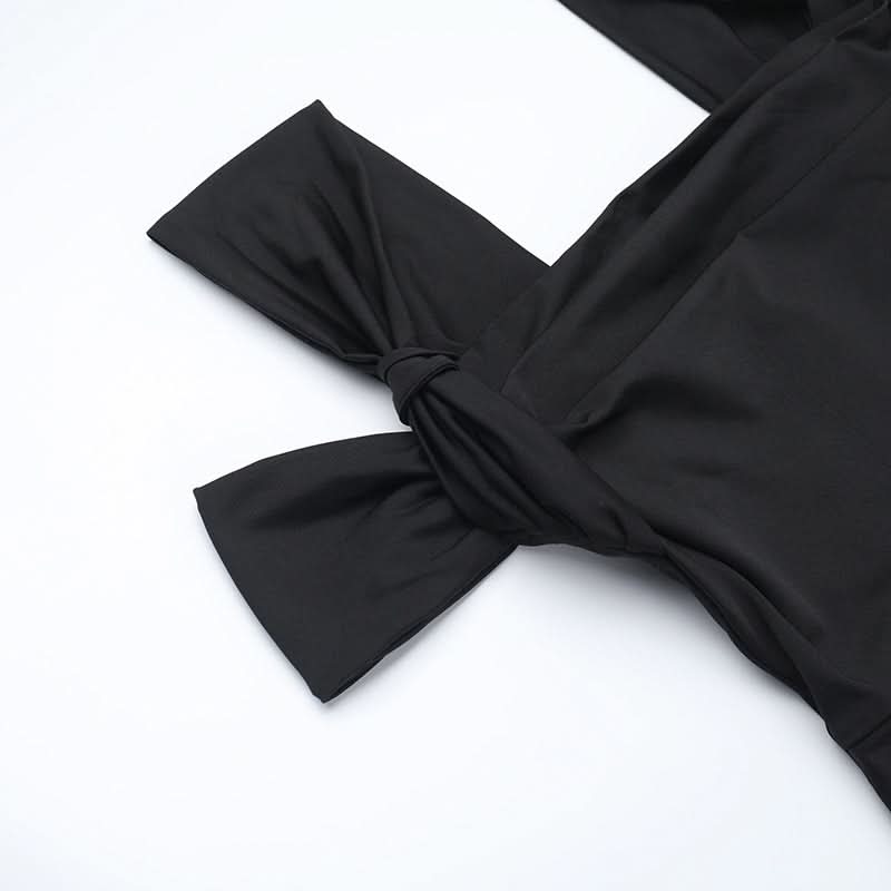 Glamorous Black Off-Shoulder High Slit Maxi Dress - Fall & Holiday Party Essential