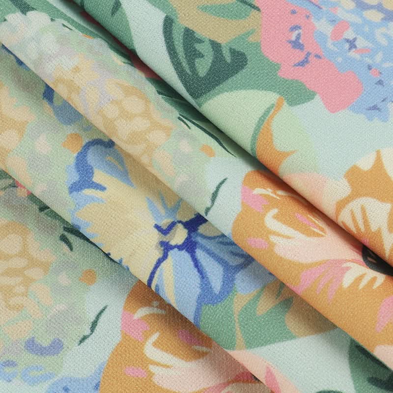 Vibrant Fall Bloom Backless Tube Top | Chic Floral Strapless for Effortless American Style