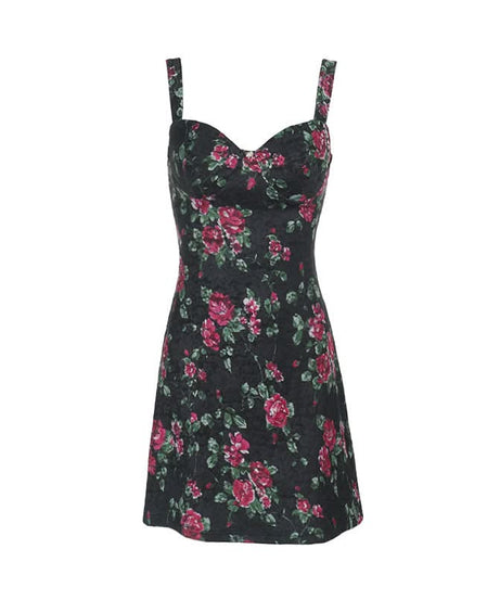 Velvet-Feel Dark Rose Mini Dress - Sweetheart Neckline Fall Party & Date Night