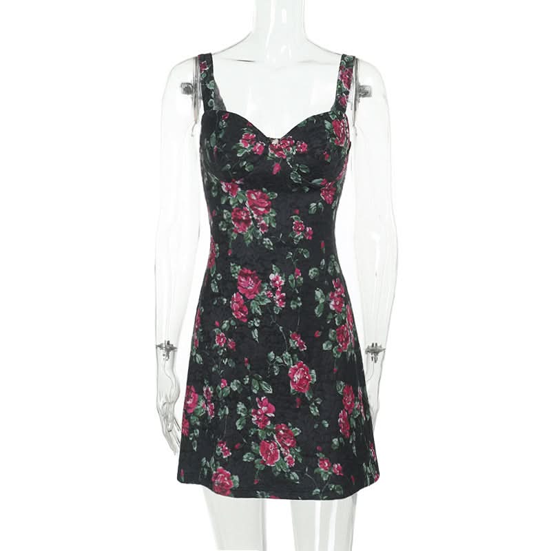 Velvet-Feel Dark Rose Mini Dress - Sweetheart Neckline Fall Party & Date Night