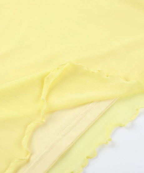 Sunshine Yellow Ruffle Cutout Cami Mini Dress - Your Fall Getaway Essential