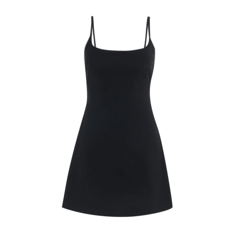 Chic Backless Black Cami Mini Dress | Your Essential Fall Night Out & Layering Staple