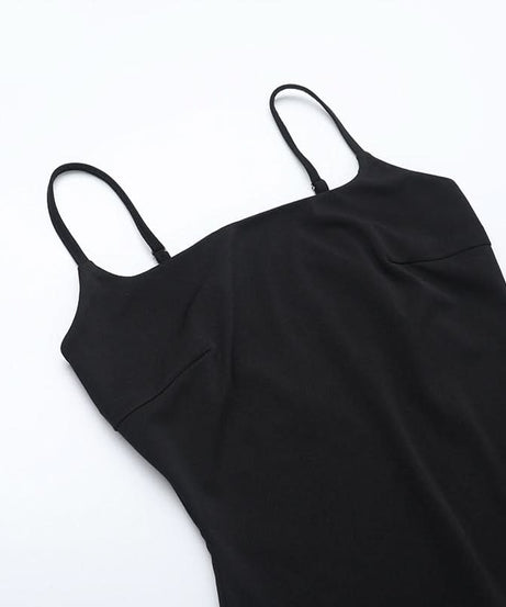 Chic Backless Black Cami Mini Dress | Your Essential Fall Night Out & Layering Staple