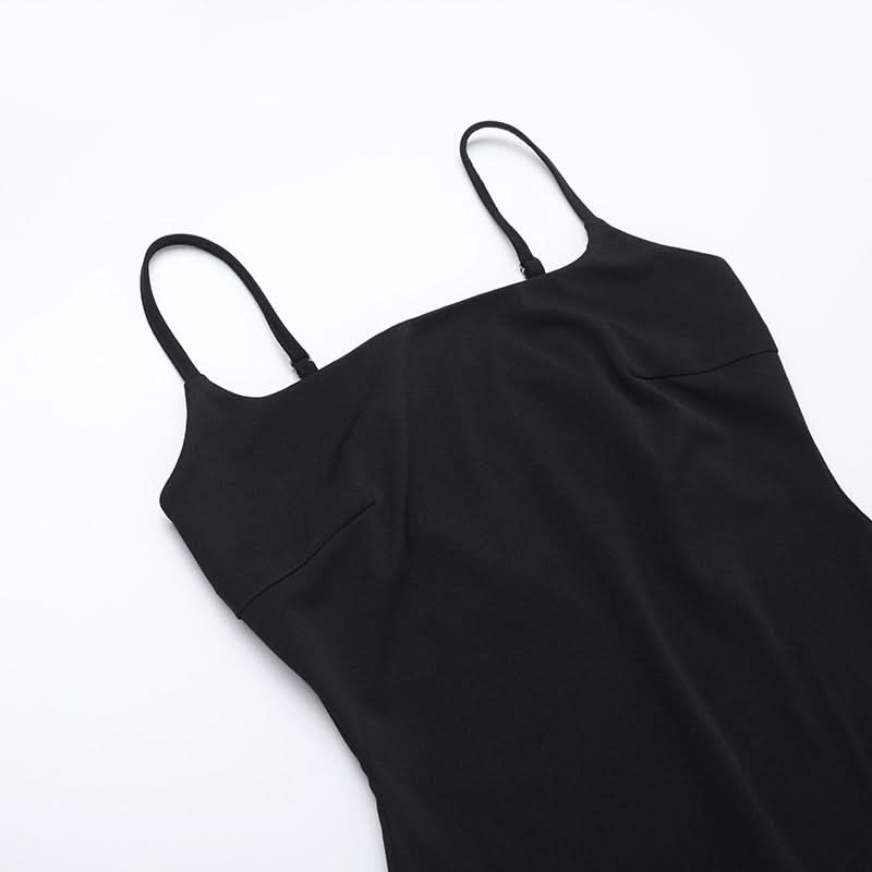 Chic Backless Black Cami Mini Dress | Your Essential Fall Night Out & Layering Staple