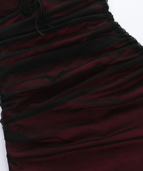 Haunted Elegance Halter Maxi Dress - Gothic Glamour for Fall & Halloween