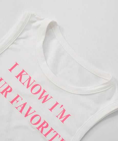 Sassy "I'm Your Favorite" Pink Lace-Up Crop Top - Fall's Must-Have Statement Piece