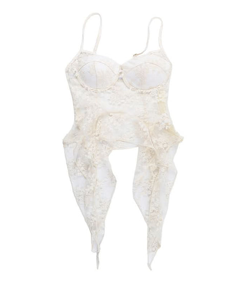 Whimsical Floral Lace Babydoll Cami Top - Ethereal Fall Style & Halloween Party Ready