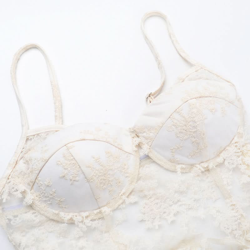 Whimsical Floral Lace Babydoll Cami Top - Ethereal Fall Style & Halloween Party Ready