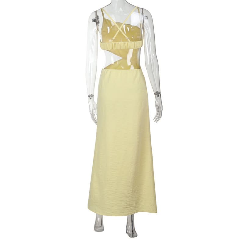 Chic Lemon Yellow Cut-Out Maxi Dress - Your Ultimate Resort & Vacation Gown
