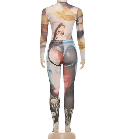 Artistic Odyssey Mesh Set: Long Sleeve Top & Leggings – Your Fall 2025 Statement