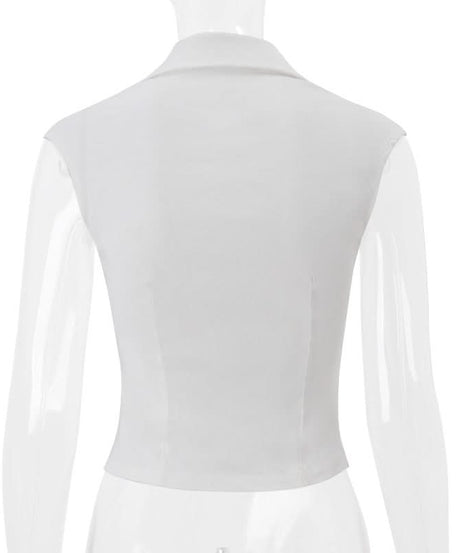Chic White Collared Twist-Front Top | Effortless Fall & Layering Essential