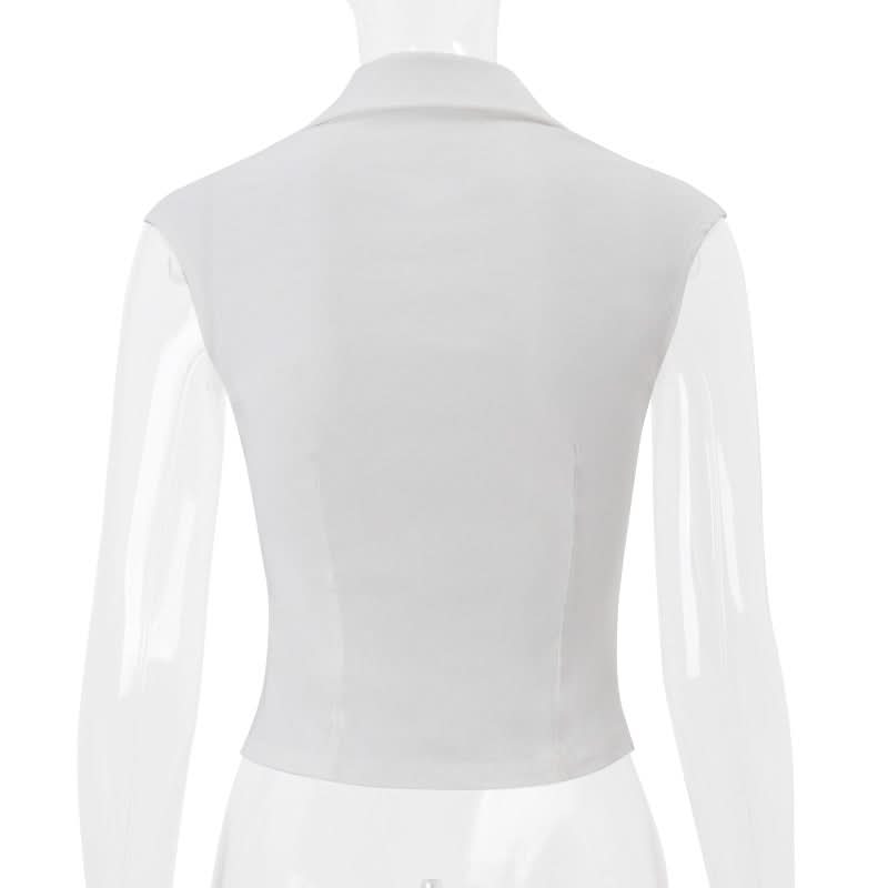 Chic White Collared Twist-Front Top | Effortless Fall & Layering Essential