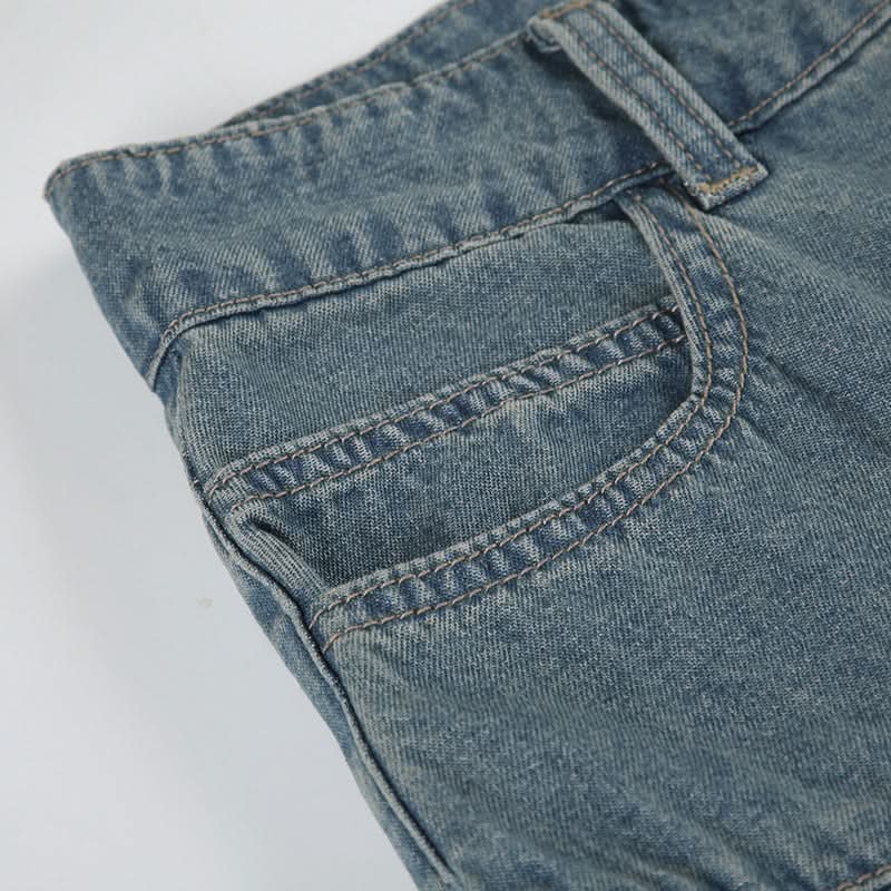 Effortless Fall Chic: Women's Tiered Denim Maxi Skirt with Pockets